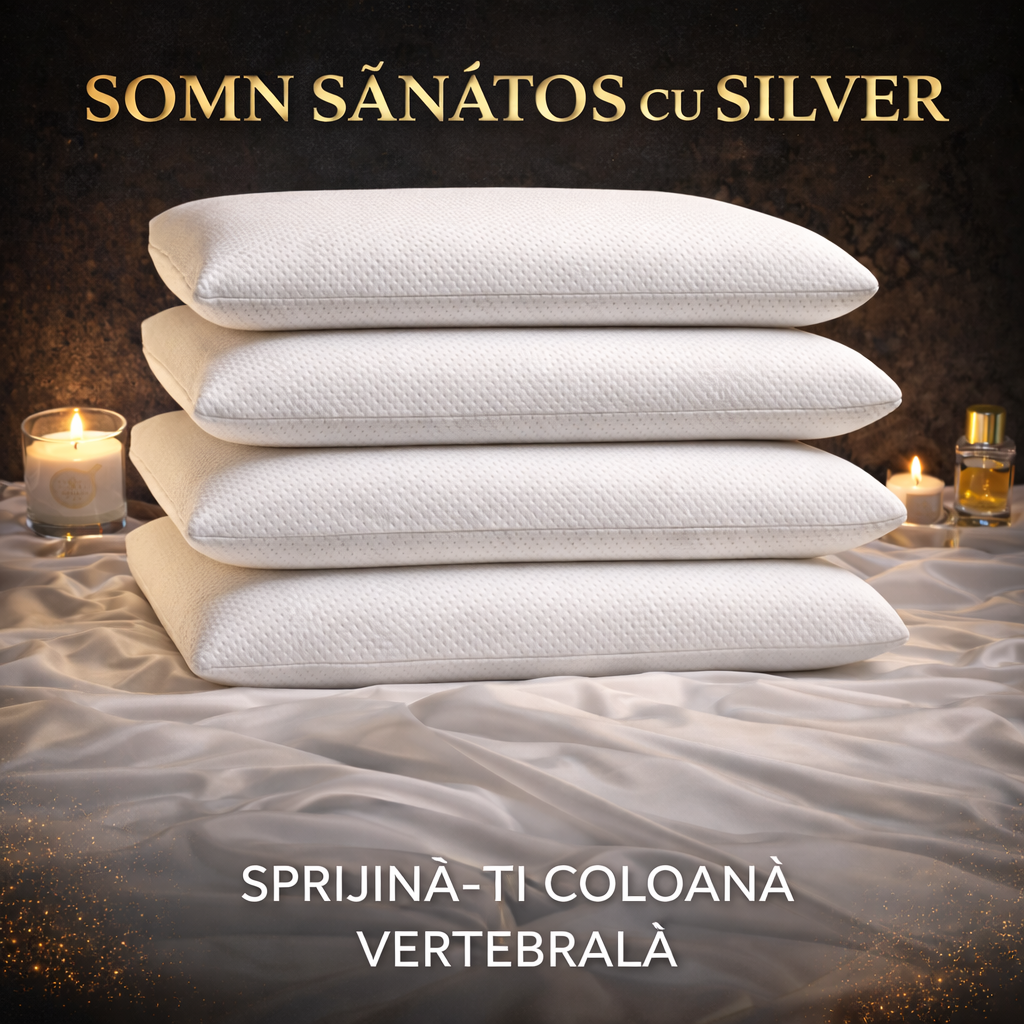 PERNA CERVICAL SILVER DIN SPUMA CU MEMORIE